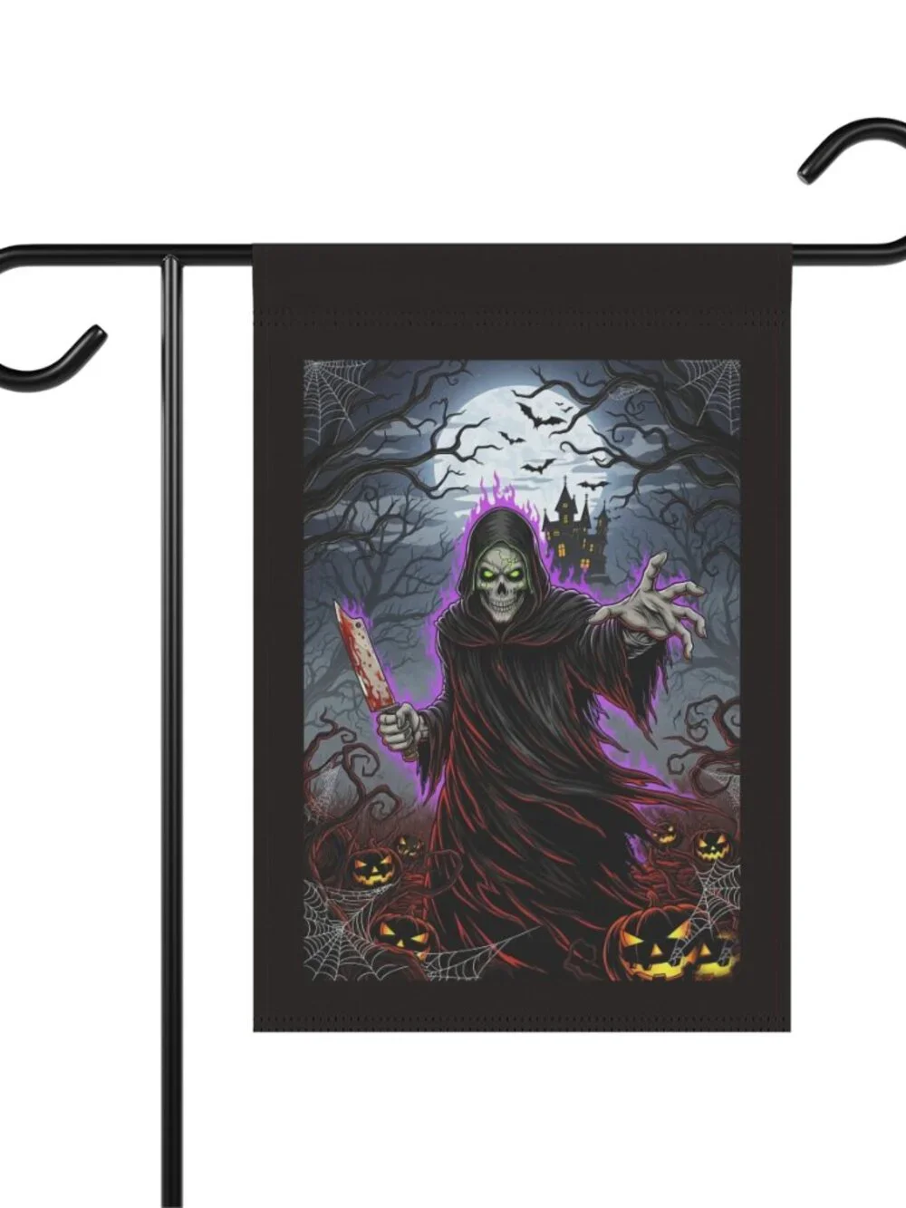 Halloween Grim Reaper Garden Flag Spooky Decor